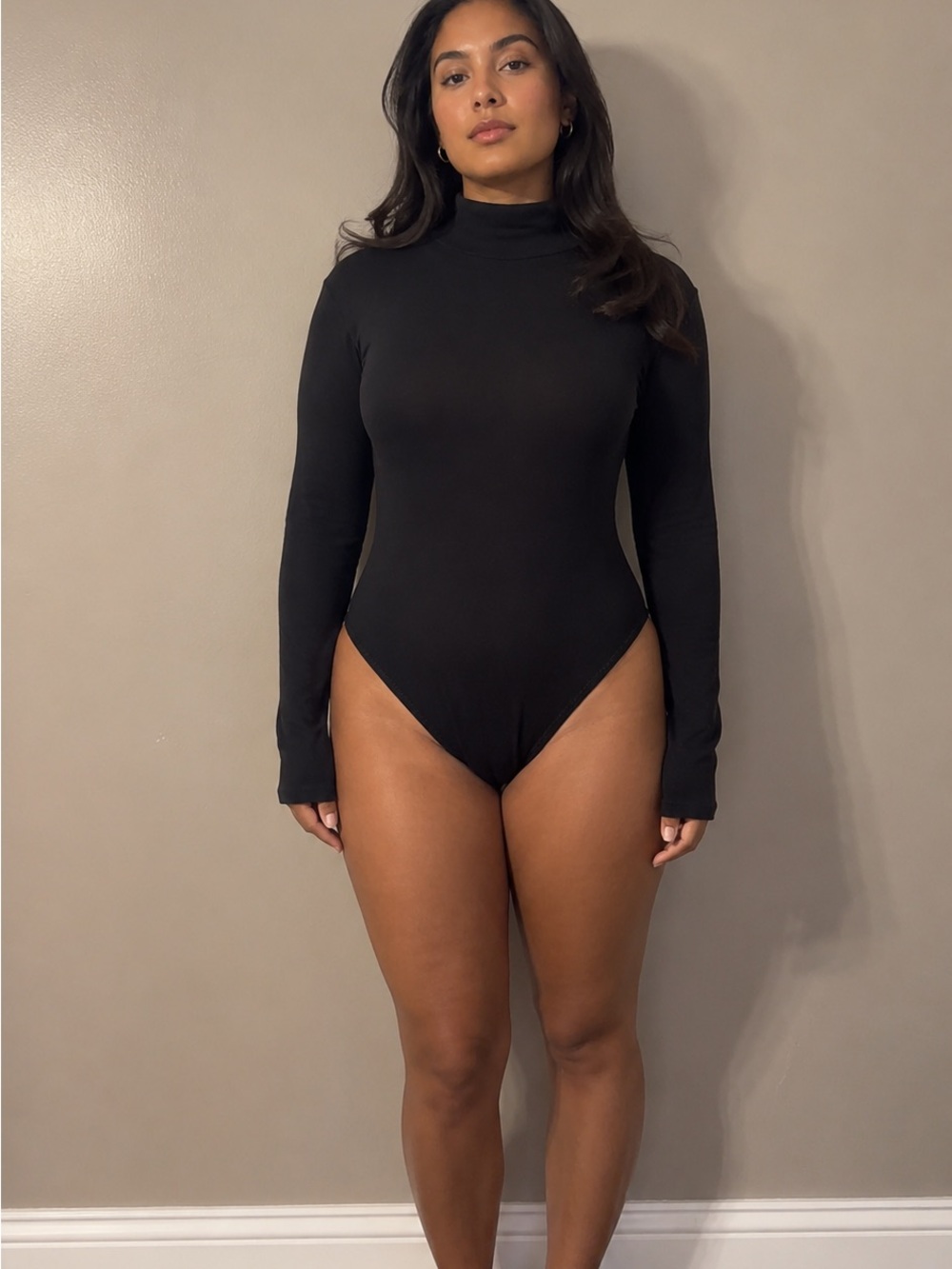 H&M Black Long Sleeve Turtleneck Bodysuit - Women